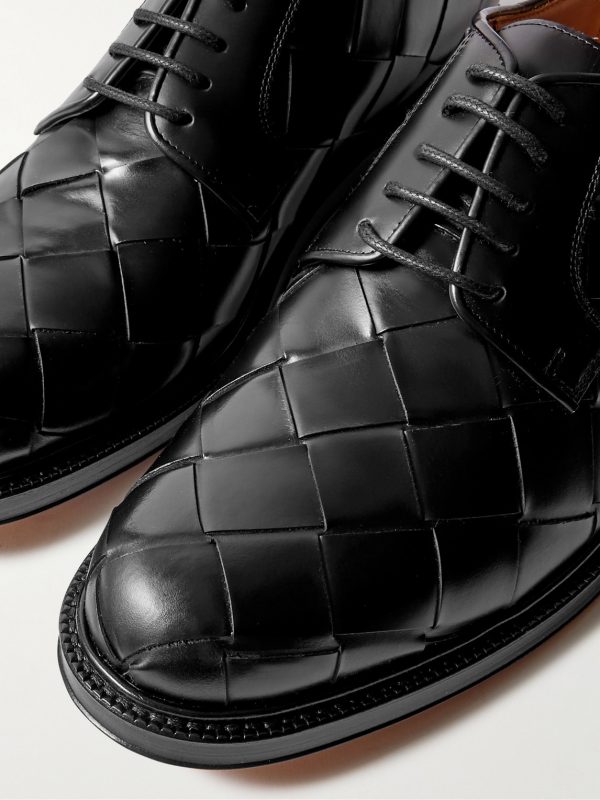 Intrecciato Leather Derby Shoes - CU Intrecciato Leather Derby Shoes - CU
