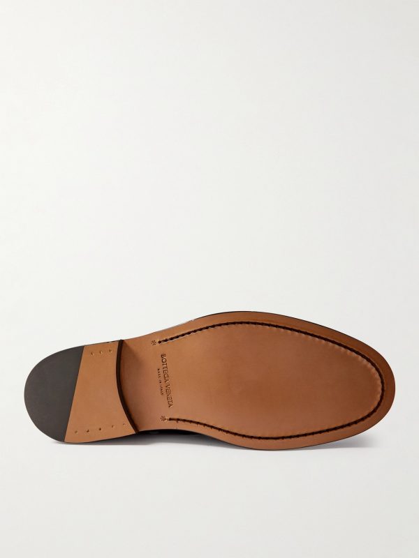 Intrecciato Leather Derby Shoes - E1 Intrecciato Leather Derby Shoes - E1