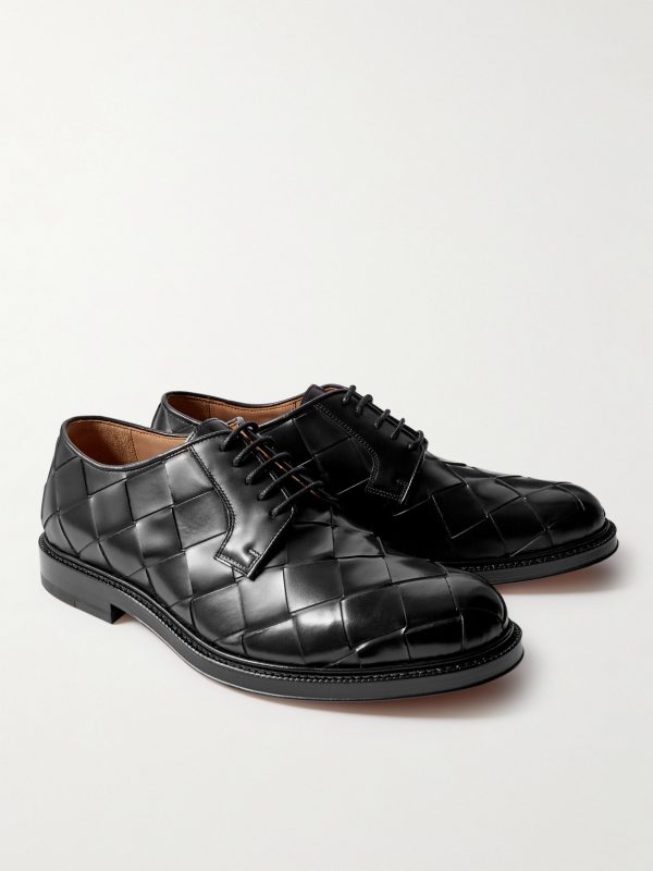 Intrecciato Leather Derby Shoes - FR Intrecciato Leather Derby Shoes - FR