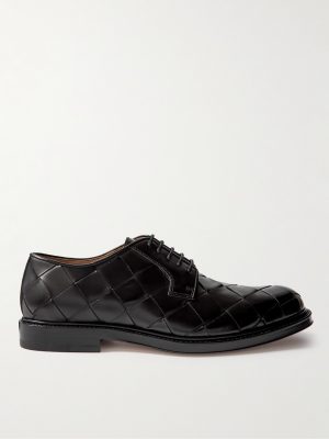 Intrecciato Leather Derby Shoes