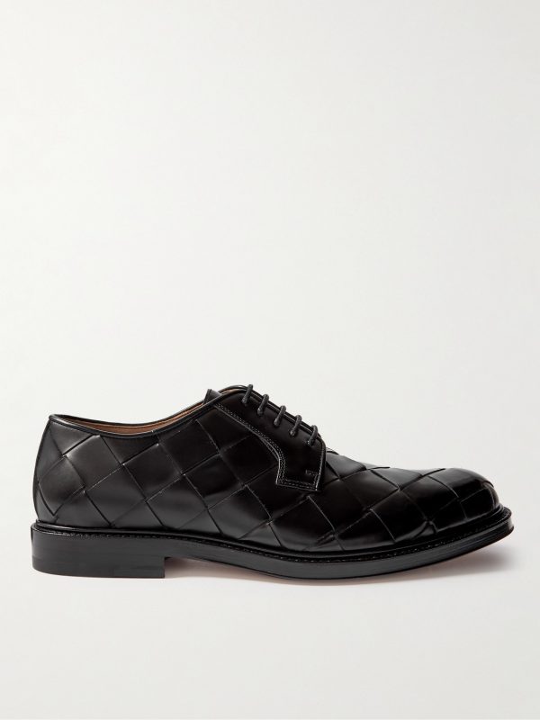 Intrecciato Leather Derby Shoes Intrecciato Leather Derby Shoes