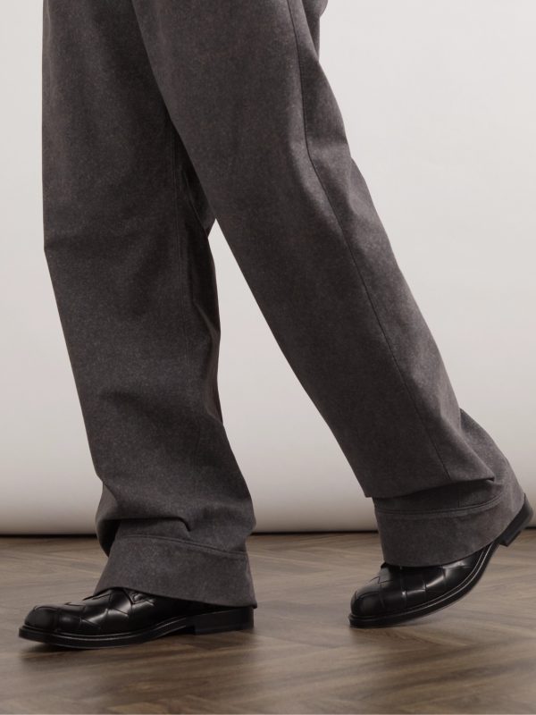 Intrecciato Leather Derby Shoes - OU Intrecciato Leather Derby Shoes - OU