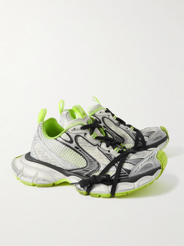 3XL Distressed Mesh and Rubber Sneakers - FR 3XL Distressed Mesh and Rubber Sneakers - FR