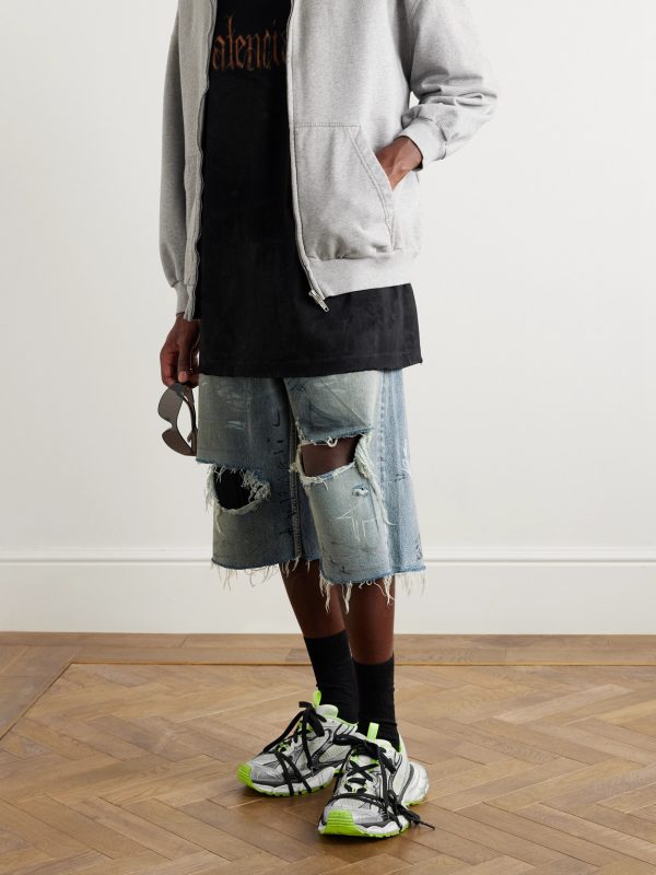 3XL Distressed Mesh and Rubber Sneakers - OU 3XL Distressed Mesh and Rubber Sneakers - OU