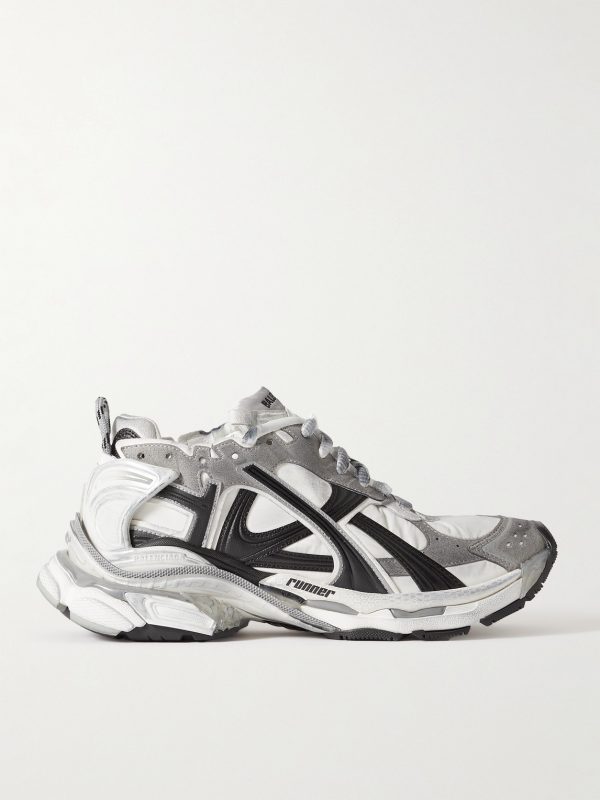 Runner Distressed Nylon, Suede and Rubber Sneakers Runner Distressed Nylon, Suede and Rubber Sneakers