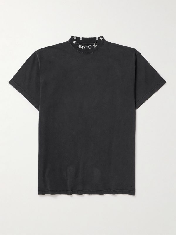 Oversized Embellished Cotton-Jersey T-Shirt Oversized Embellished Cotton-Jersey T-Shirt