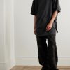 Oversized Embellished Cotton-Jersey T-Shirt - OU Oversized Embellished Cotton-Jersey T-Shirt - OU