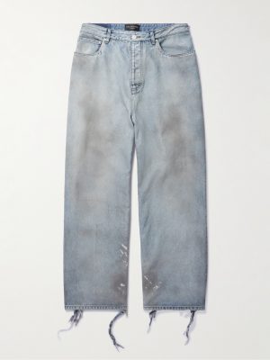 Distressed Straight-Leg Jeans Distressed Straight-Leg Jeans