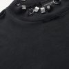 Pierced Embellished Distressed Cotton-Jersey Sweatshirt - CU Pierced Embellished Distressed Cotton-Jersey Sweatshirt - CU