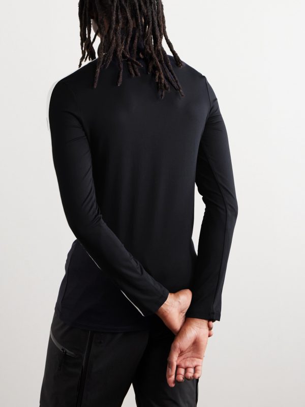 Alpille Striped Polartec® Power Stretch® Ski Base Layer - BK Alpille Striped Polartec® Power Stretch® Ski Base Layer - BK