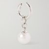 Tisha Convertible Sterling Silver Pearl Single Hoop Earring Tisha Convertible Sterling Silver Pearl Single Hoop Earring