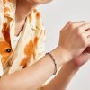 Saguaro Sterling Silver, Agate and Cord Beaded Bracelet - E1 Saguaro Sterling Silver, Agate and Cord Beaded Bracelet - E1