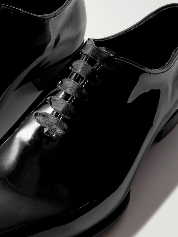 Merlin Whole-Cut Patent-Leather Oxford Shoes - CU