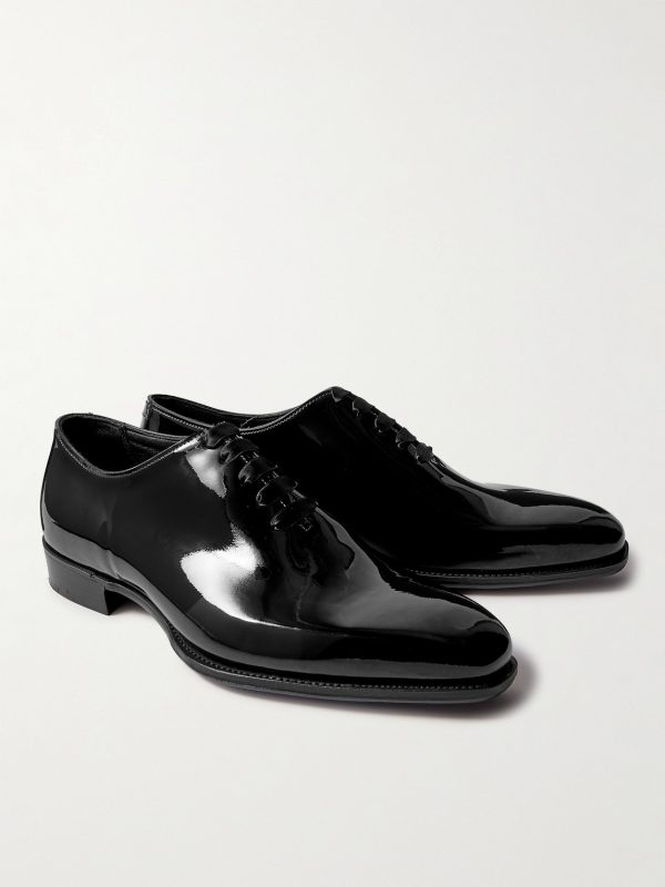 Merlin Whole-Cut Patent-Leather Oxford Shoes - FR