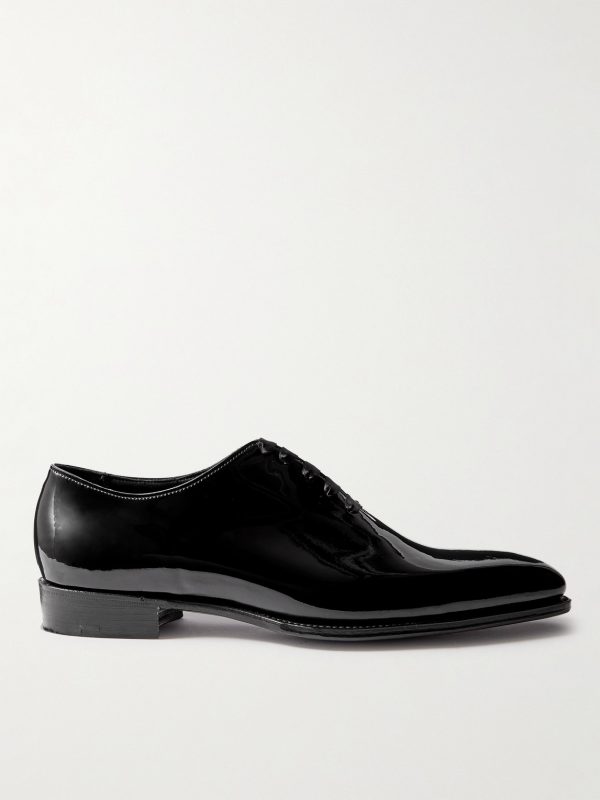 Merlin Whole-Cut Patent-Leather Oxford Shoes