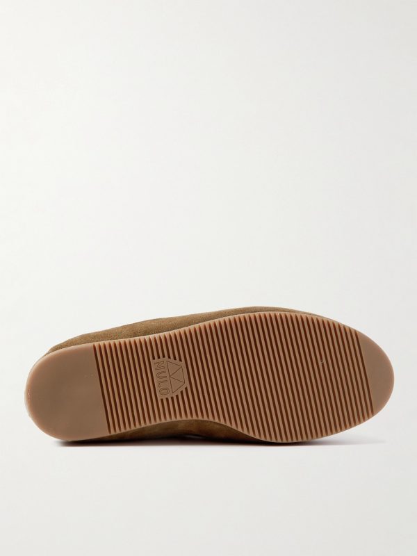 Suede-Trimmed Shearling-Lined Recycled-Wool Slippers - E1 Suede-Trimmed Shearling-Lined Recycled-Wool Slippers - E1