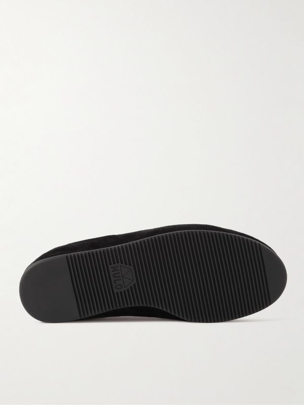 Suede-Trimmed Shearling-Lined Recycled-Wool Slippers - E1