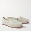 Suede-Trimmed Wool-Felt Slippers - FR Suede-Trimmed Wool-Felt Slippers - FR