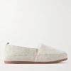Suede-Trimmed Wool-Felt Slippers Suede-Trimmed Wool-Felt Slippers