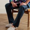 Suede-Trimmed Wool-Felt Slippers - OU Suede-Trimmed Wool-Felt Slippers - OU