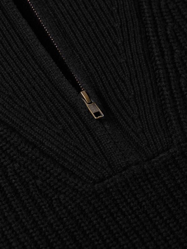 Heston Ribbed Cashmere Half-Zip Sweater - CU Heston Ribbed Cashmere Half-Zip Sweater - CU