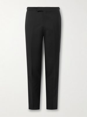 Slim-Fit Satin-Trimmed Wool and Mohair-Blend Tuxedo Trousers Slim-Fit Satin-Trimmed Wool and Mohair-Blend Tuxedo Trousers