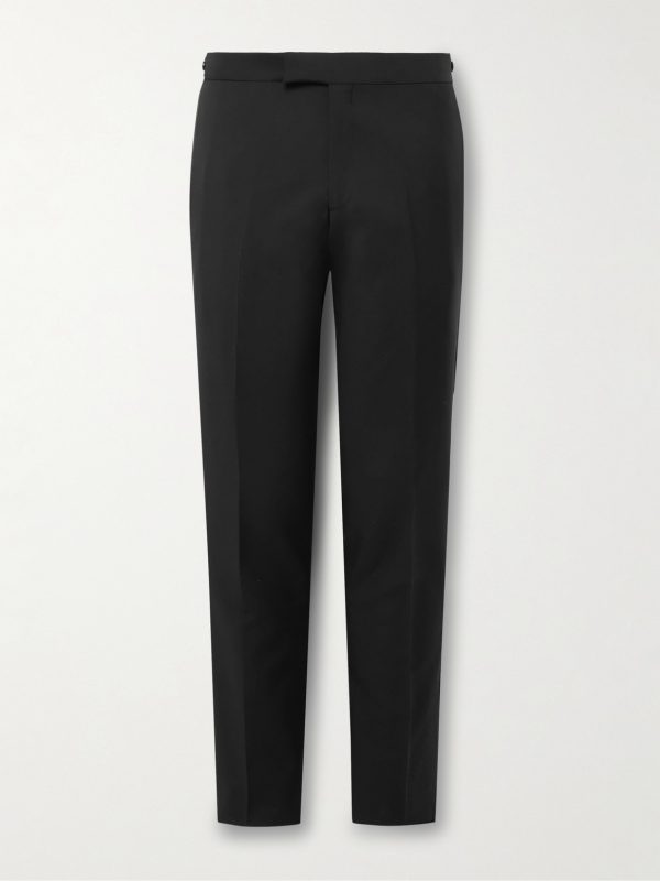 Slim-Fit Satin-Trimmed Wool and Mohair-Blend Tuxedo Trousers Slim-Fit Satin-Trimmed Wool and Mohair-Blend Tuxedo Trousers