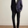 Slim-Fit Satin-Trimmed Wool and Mohair-Blend Tuxedo Trousers - OU Slim-Fit Satin-Trimmed Wool and Mohair-Blend Tuxedo Trousers - OU