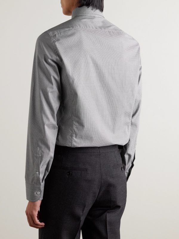 Slim-Fit Gingham Cotton-Poplin Shirt - BK