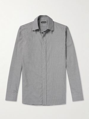 Slim-Fit Gingham Cotton-Poplin Shirt Slim-Fit Gingham Cotton-Poplin Shirt