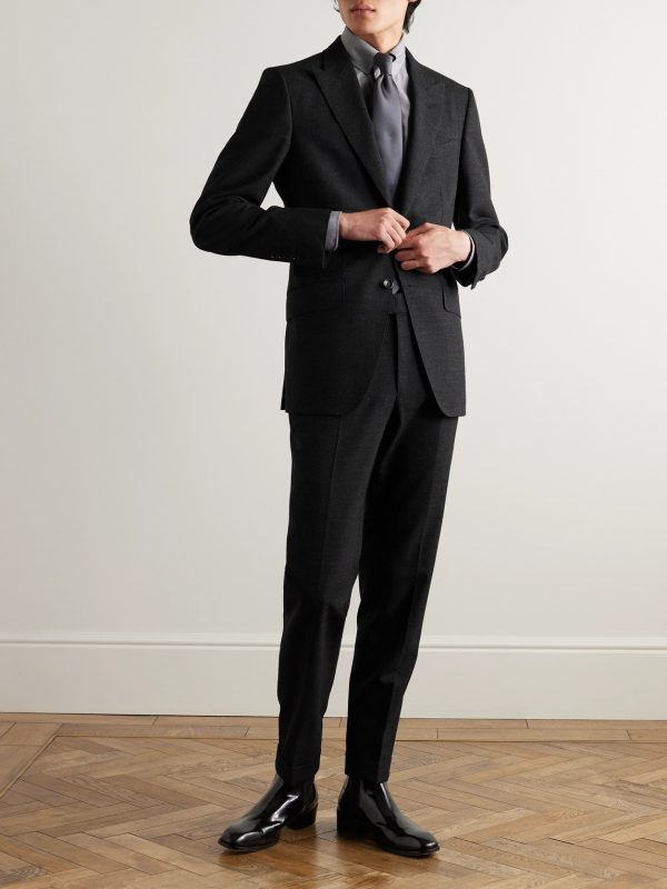 O'Connor Slim-Fit Checked Wool Suit Jacket - OU