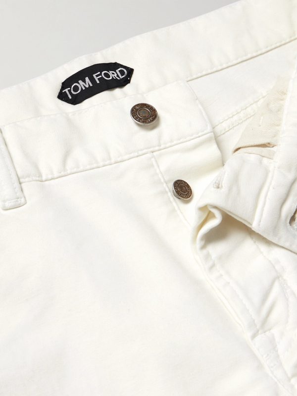 Slim-Fit Straight-Leg Cotton-Blend Moleskin Trousers - E1 Slim-Fit Straight-Leg Cotton-Blend Moleskin Trousers - E1