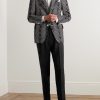 Slim-Fit Straight-Leg Satin-Trimmed Mohair and Wool-Blend Tuxedo Trousers - OU Slim-Fit Straight-Leg Satin-Trimmed Mohair and Wool-Blend Tuxedo Trousers - OU