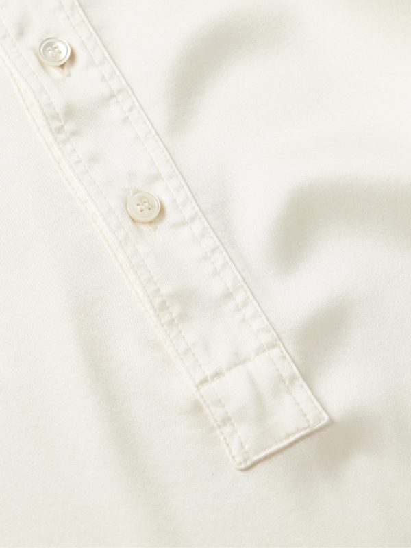 Silk-Blend Satin Henley Pyjama Top - CU