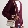 Small Triomphe Leather-Trimmed Logo-Print Coated-Canvas Messenger Bag - OU Small Triomphe Leather-Trimmed Logo-Print Coated-Canvas Messenger Bag - OU