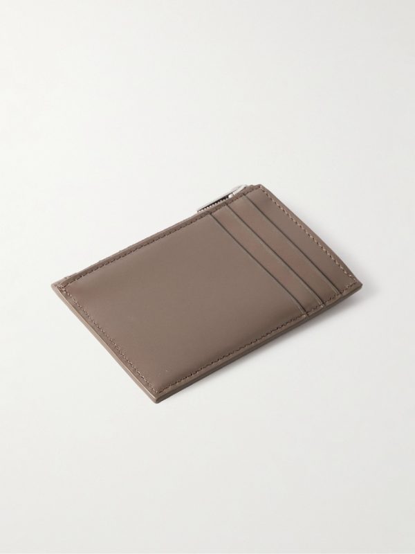 Logo-Print Leather Cardholder - BK Logo-Print Leather Cardholder - BK