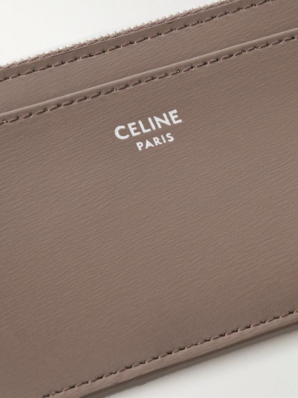 Logo-Print Leather Cardholder - CU Logo-Print Leather Cardholder - CU