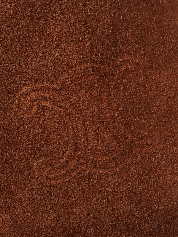Logo-Embossed Suede Tote Bag - CU Logo-Embossed Suede Tote Bag - CU