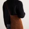 Logo-Embossed Suede Tote Bag - OU Logo-Embossed Suede Tote Bag - OU