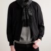 Triomphe Fringed Monogrammed Jacquard-Knit Cashmere Scarf - OU