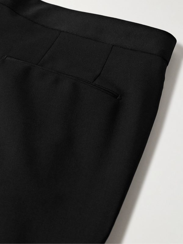 Straight-Leg Satin-Trimmed Wool and Mohair-Blend Tuxedo Trousers - CU