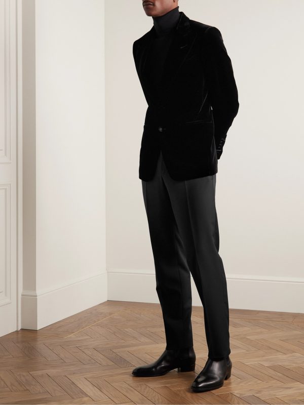 Straight-Leg Satin-Trimmed Wool and Mohair-Blend Tuxedo Trousers - OU