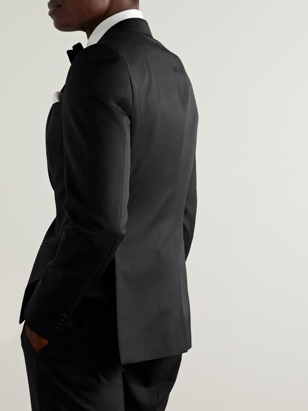 Slim-Fit Satin-Trimmed Wool and Mohair-Blend Tuxedo Jacket - BK Slim-Fit Satin-Trimmed Wool and Mohair-Blend Tuxedo Jacket - BK