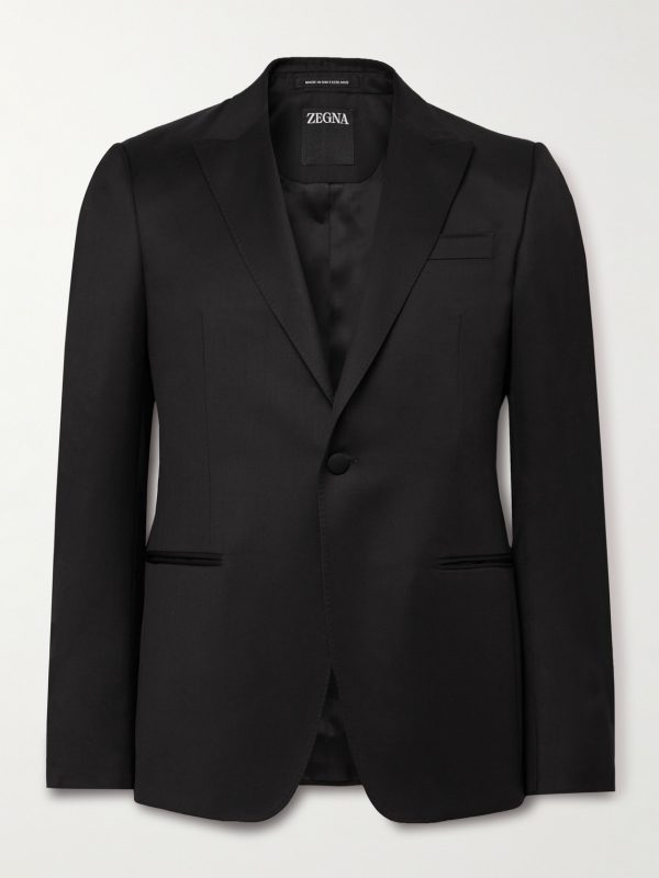 Slim-Fit Satin-Trimmed Wool and Mohair-Blend Tuxedo Jacket Slim-Fit Satin-Trimmed Wool and Mohair-Blend Tuxedo Jacket
