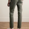 Straight-Leg Stretch-Cotton Twill Trousers - BK Straight-Leg Stretch-Cotton Twill Trousers - BK