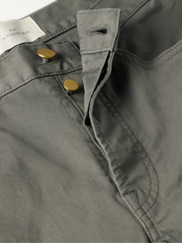 Straight-Leg Stretch-Cotton Twill Trousers - E1 Straight-Leg Stretch-Cotton Twill Trousers - E1