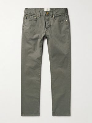 Straight-Leg Stretch-Cotton Twill Trousers Straight-Leg Stretch-Cotton Twill Trousers