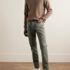 Straight-Leg Stretch-Cotton Twill Trousers - OU Straight-Leg Stretch-Cotton Twill Trousers - OU