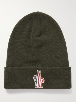 Logo-Appliquéd Ribbed Wool Beanie