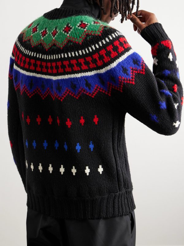 Wool-Blend Jacquard Sweater - BK